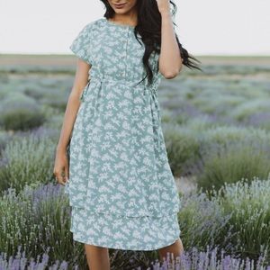 NWT Piper and Scott sage midi dress Size L